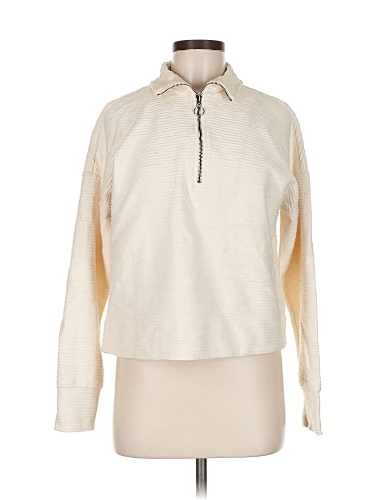 Pre-owned Sweaty Betty Pullover Sweater In White