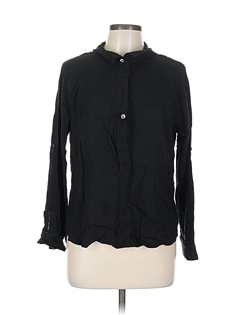 Pre-owned A New Day Long Sleeve Blouse In Black