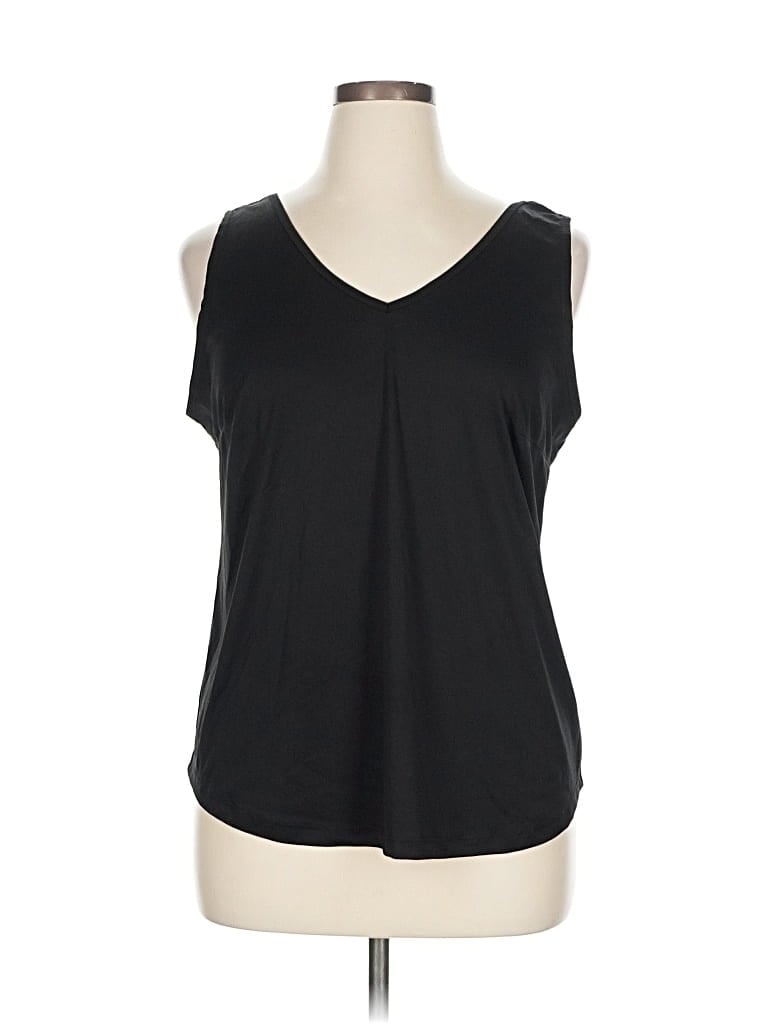 Pre-owned Unbranded Sleeveless T-shirt In Black