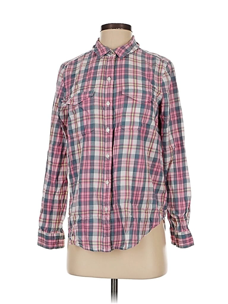 Pre-owned Lucky Brand Long Sleeve Button Down Shirt In Pink
