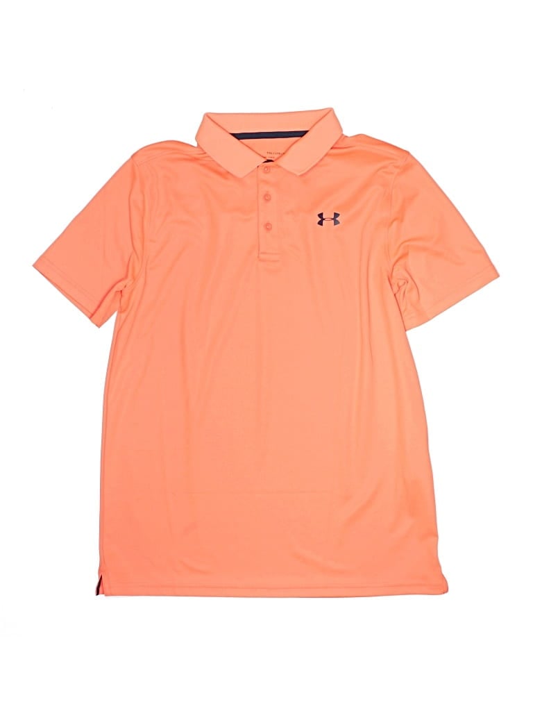 Pre-owned Under Armour Kids' Short Sleeve Polo Shirt In Orange