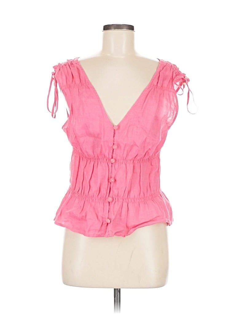 Pre-owned Cynthia Rowley Sleeveless Blouse In Pink