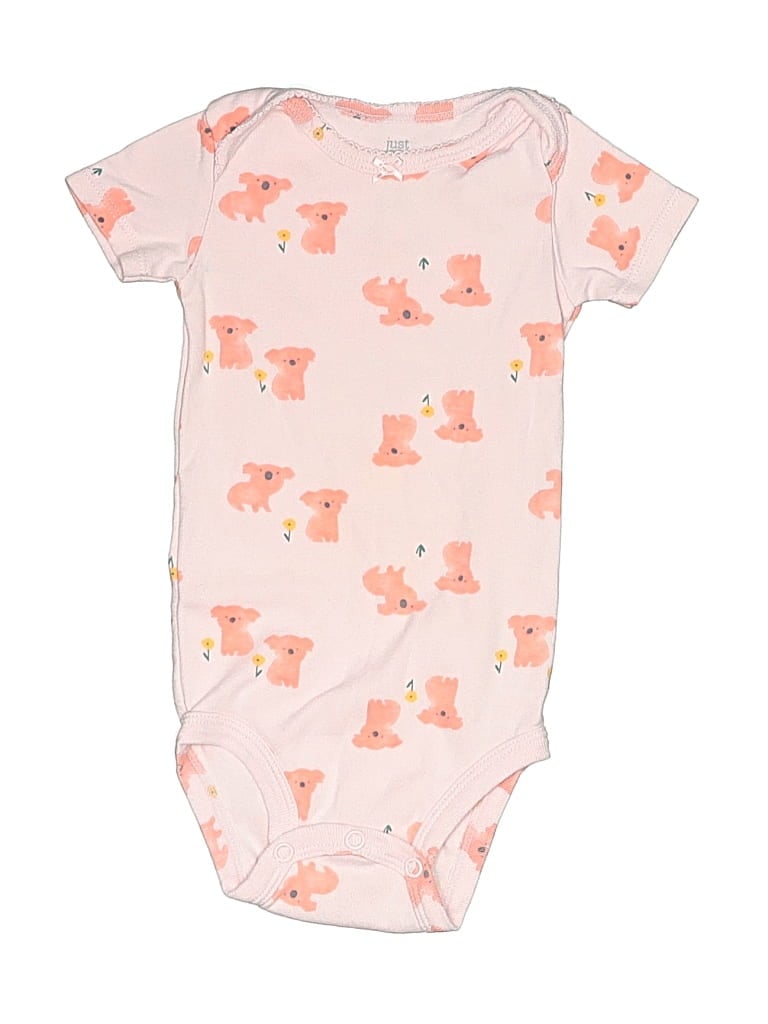 Pre-owned Just One You Made By Carter's Babies' Short Sleeve Onesie In Pink