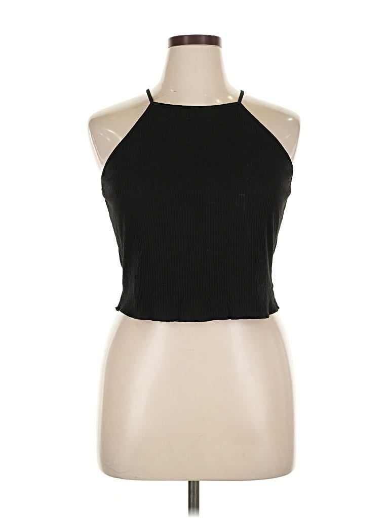 Click to view more detailed imagery on our partner's website Pre-owned Unbranded Tank Top Black Halter Neckline Tops