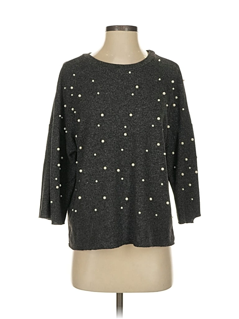 Pre-owned Trafaluc By Zara Pullover Sweater In Gray