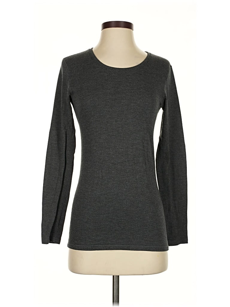 Pre-owned Uniqlo Long Sleeve T-shirt In Gray