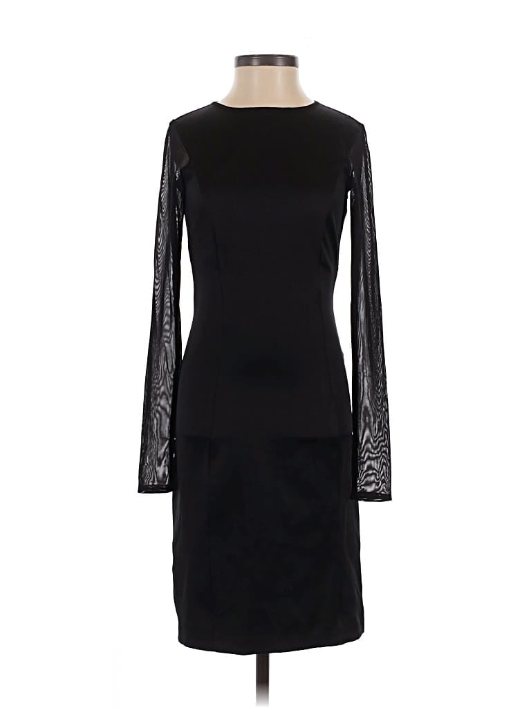 Pre-owned Zara Basic Cocktail Dress In Black
