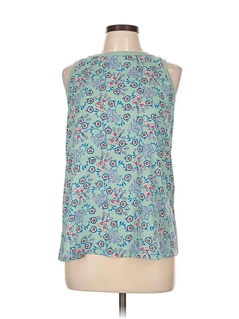 Pre-owned Ann Taylor Loft Sleeveless Blouse In Blue