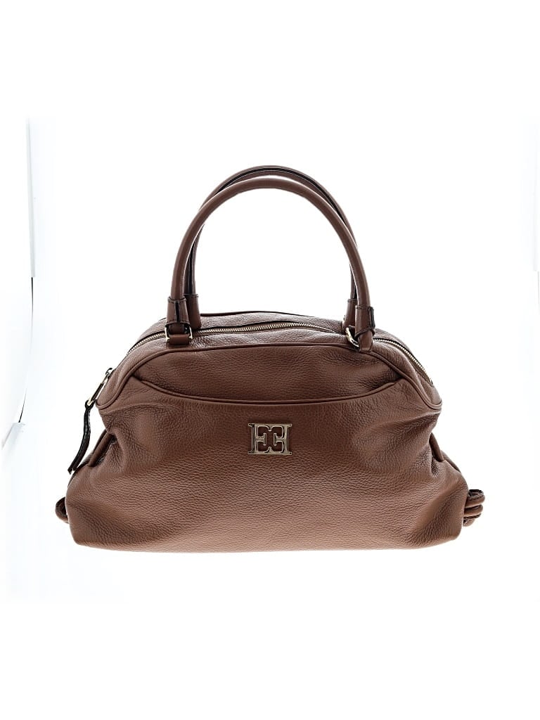 Pre-owned Escada Leather Satchel In Brown