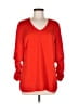CAbi 100% Polyester Red 3/4 Sleeve Top Size M - photo 1
