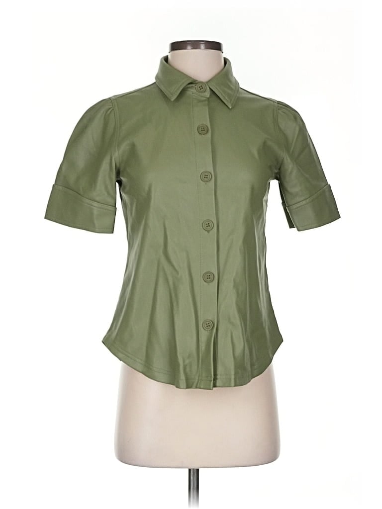 Steve Madden Short Sleeve Blouse In Green