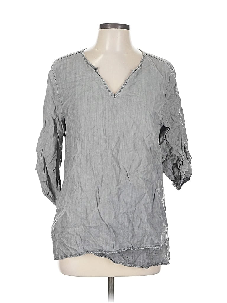 Pre-owned Philosophy Republic Clothing 3/4 Sleeve Blouse In Gray