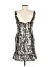 Aidan Mattox 100% Polyester Metallic Silver Cocktail Dress Size 8 - photo 2