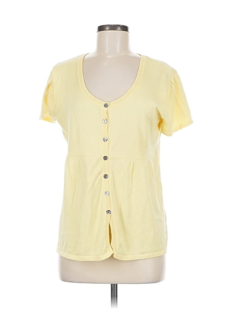 Pre-owned Attyre New York Cardigan Sweater In Yellow