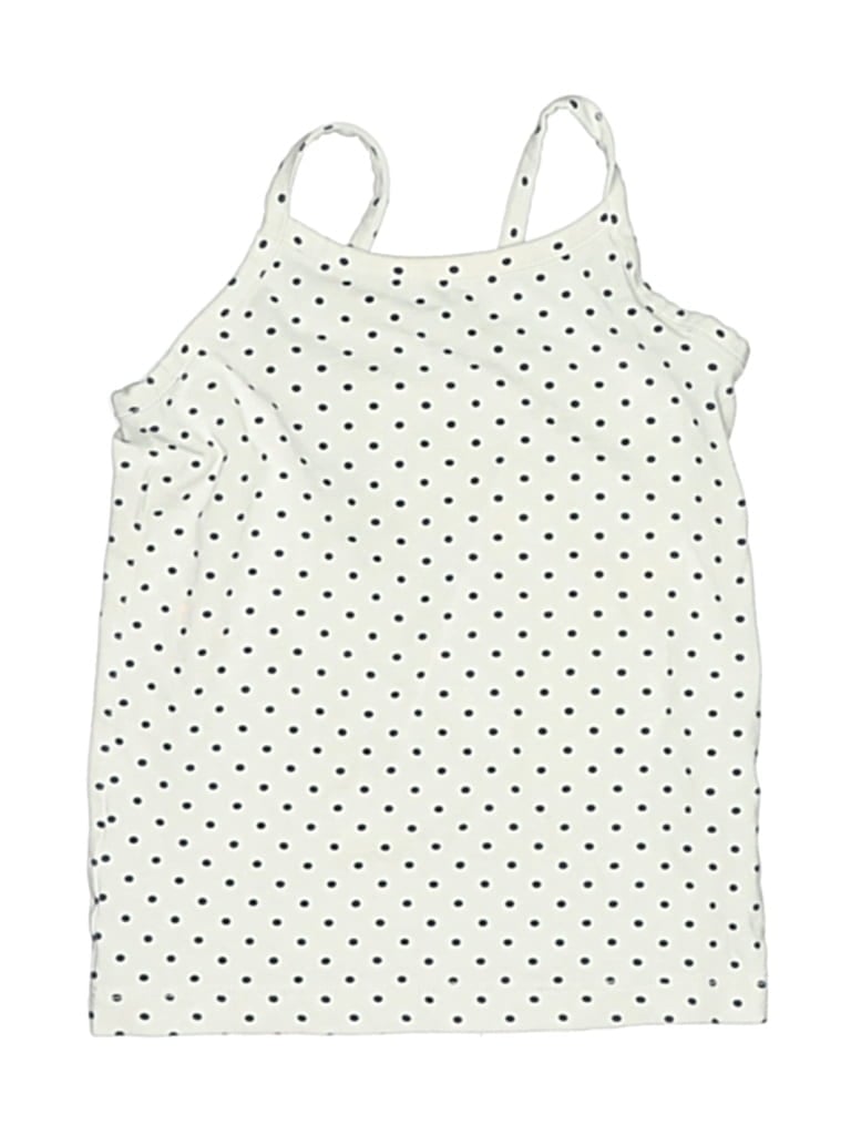 Pre-owned Primary Clothing Kids' Tank Top Ivory Halter Neckline Tops In White