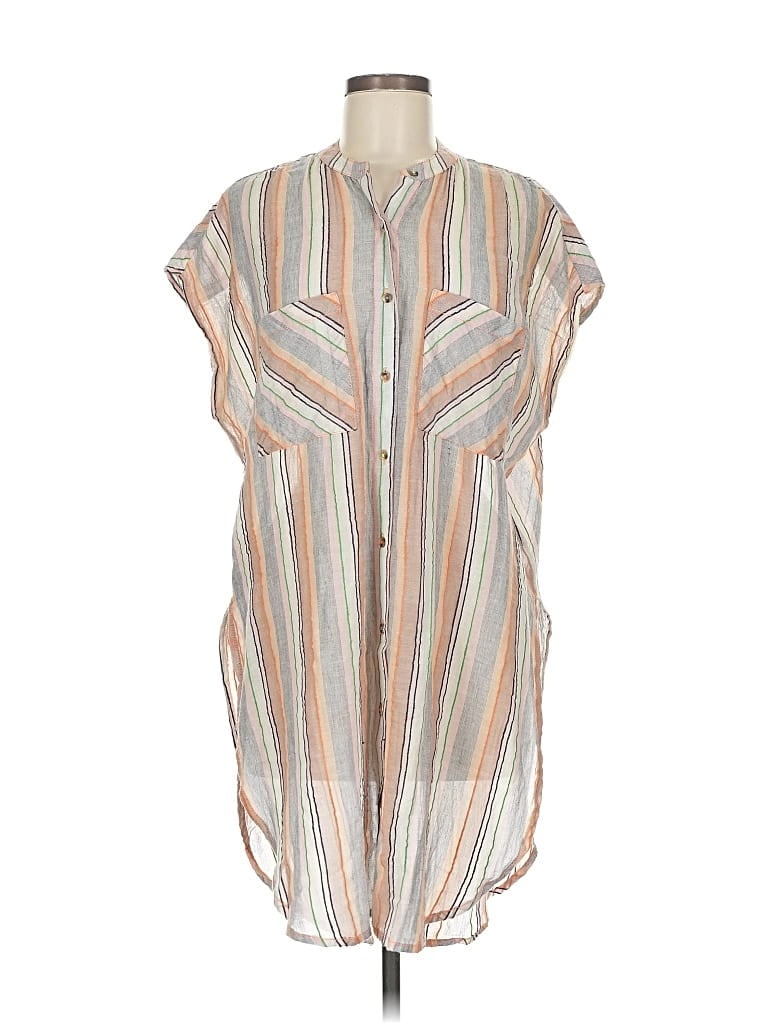 Pre-owned Holding Horses Sleeveless Button Down Shirt In White