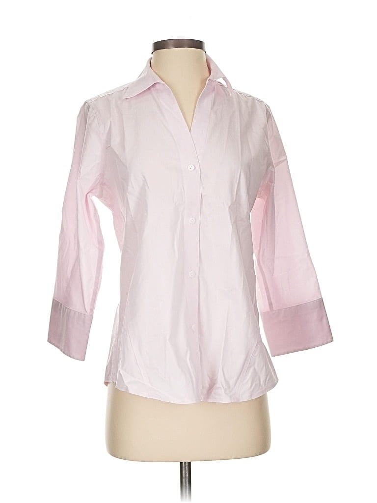 Click to view more detailed imagery on our partner's website Pre-owned Foxcroft 3/4 Sleeve Button Down Shirt In Pink
