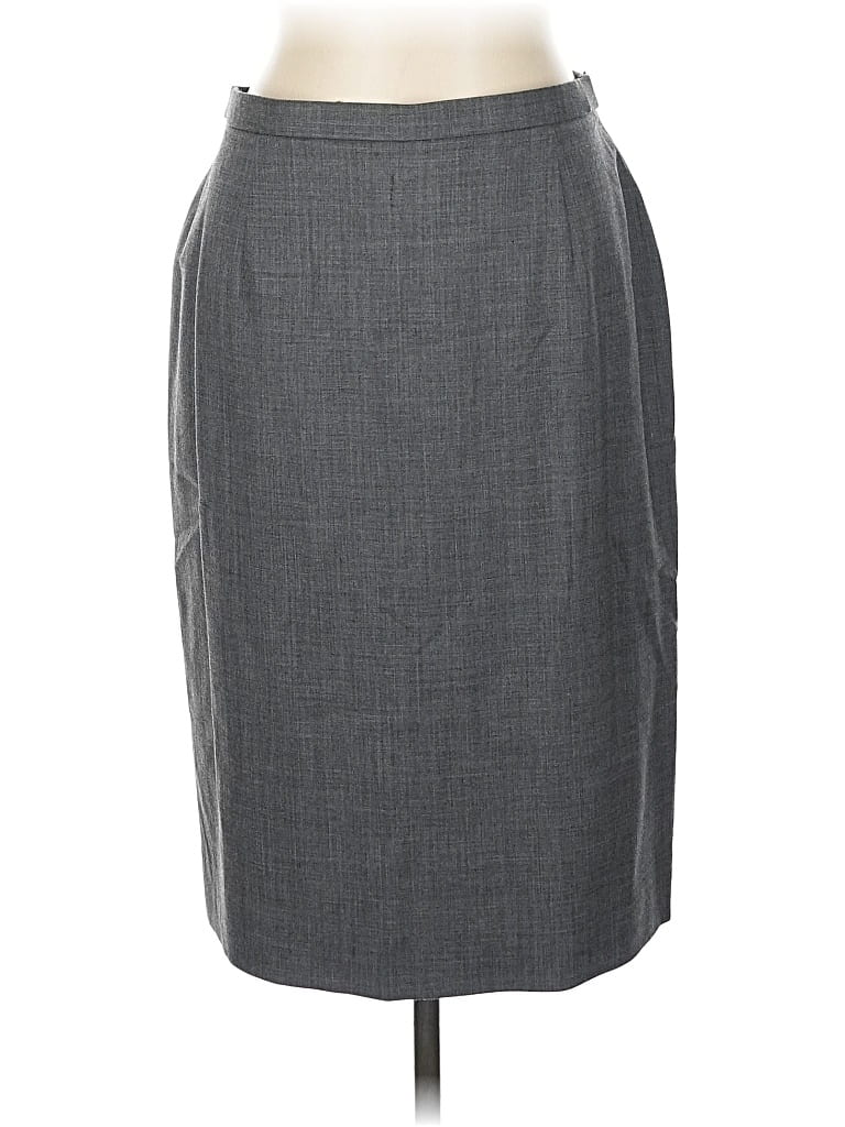 Pre-owned Dana Buchman Formal Skirt In Gray