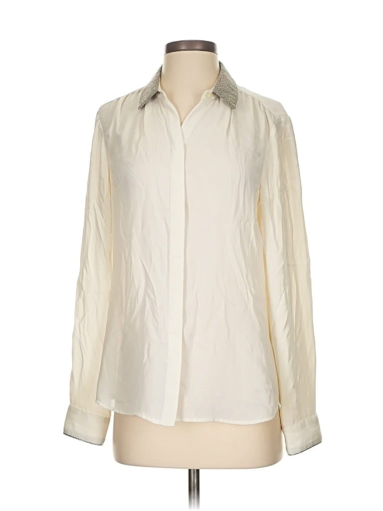 BANANA REPUBLIC Pre-owned Long Sleeve Blouse In White