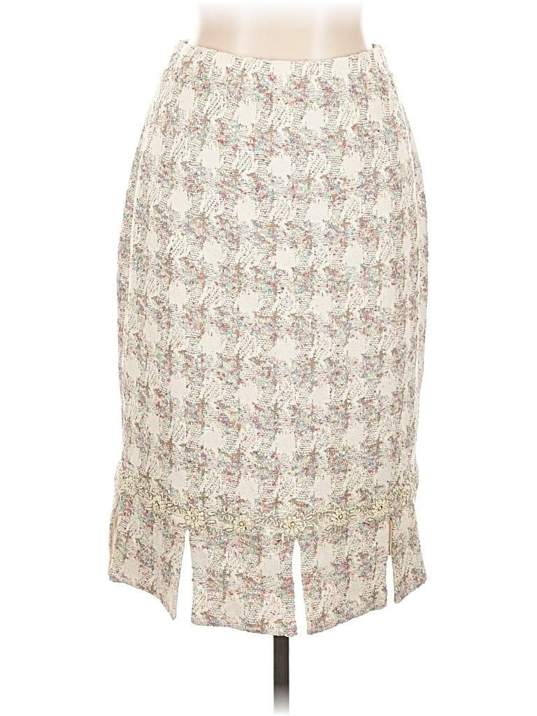 Pre-owned St. John Couture Casual Skirt In White
