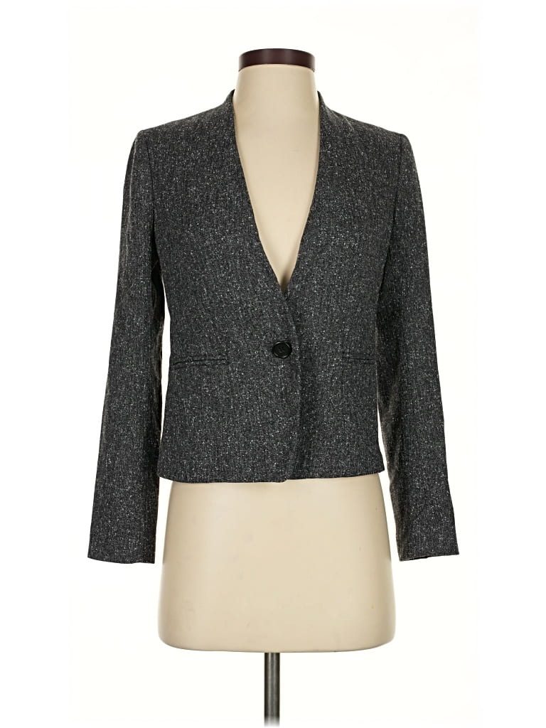 Pre-owned Ann Taylor Blazer Jacket In Gray