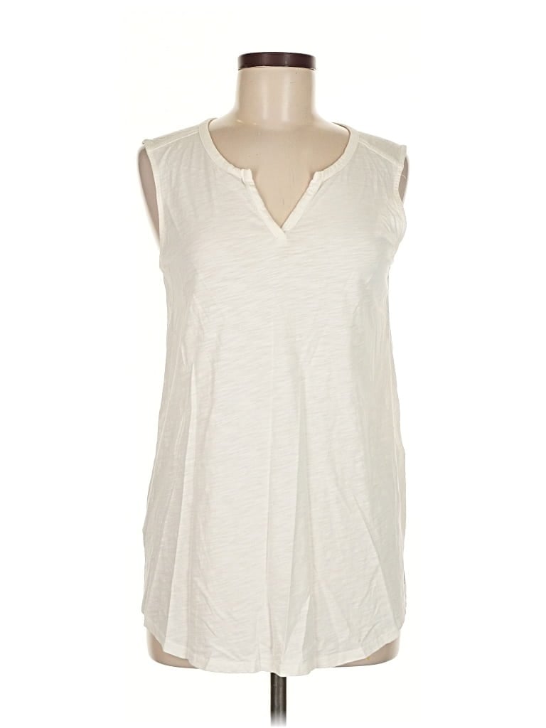Pre-owned Eddie Bauer Sleeveless T-shirt In White