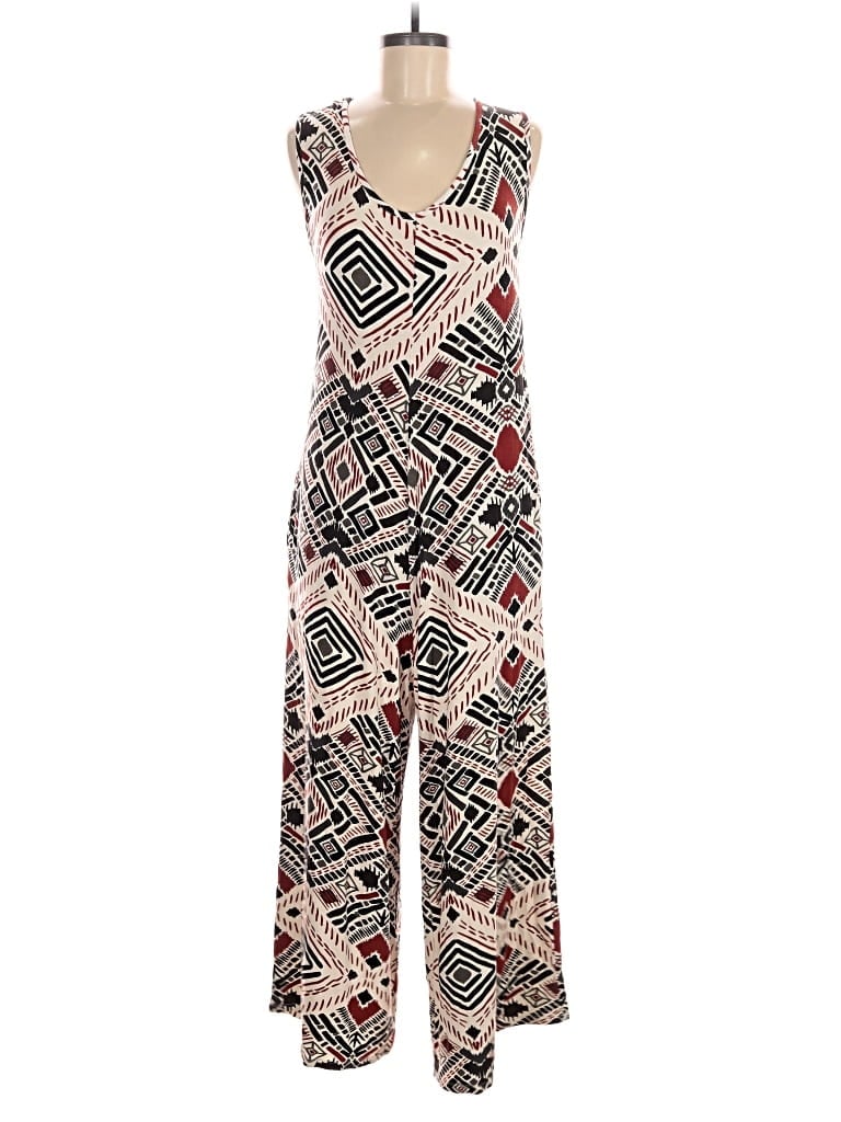 Pre-owned Lularoe Jumpsuit In White