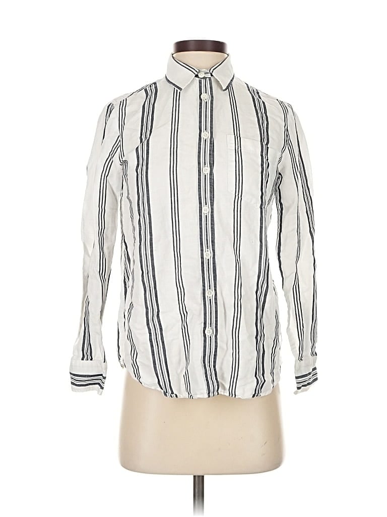 Pre-owned Banana Republic Long Sleeve Button Down Shirt In White