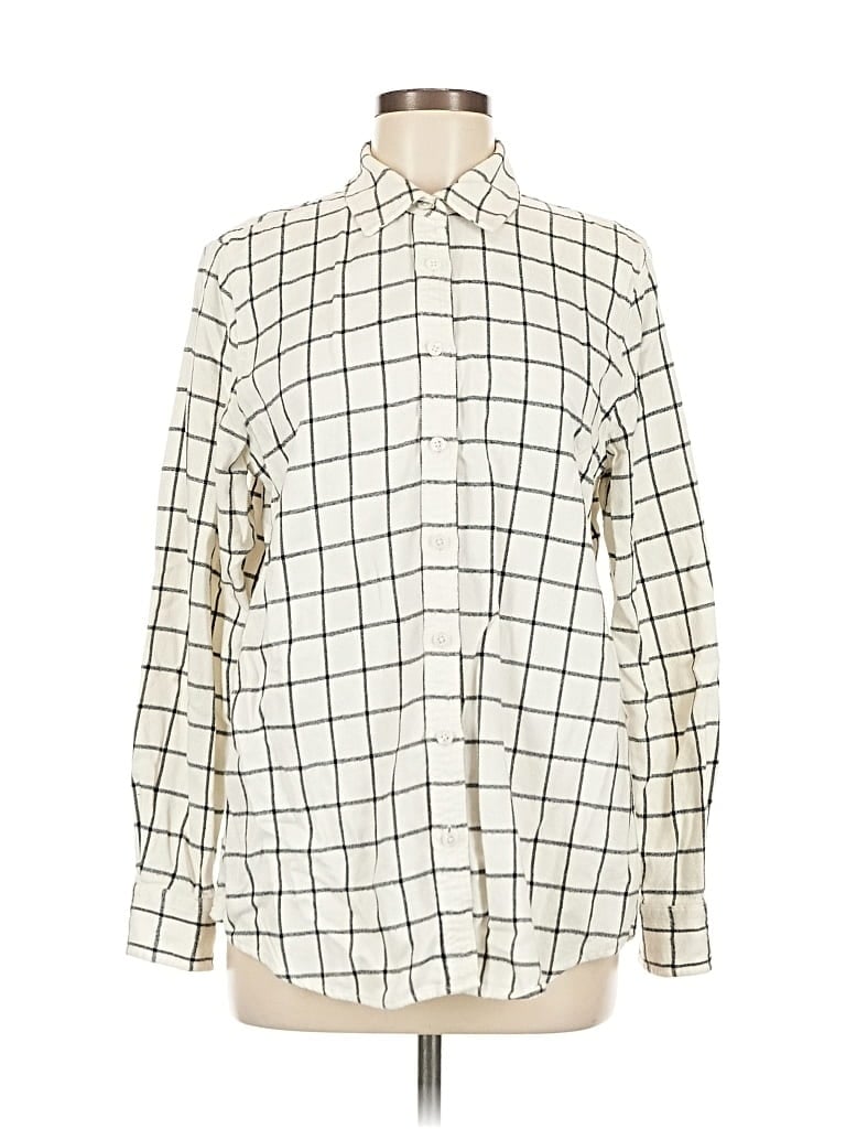 Click to view more detailed imagery on our partner's website Pre-owned Lands' End Long Sleeve Button Down Shirt In White