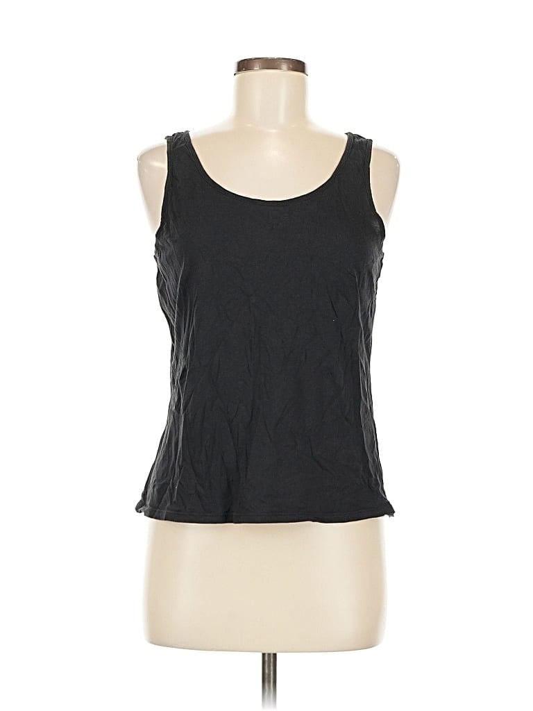Click to view more detailed imagery on our partner's website Pre-owned Jjill Tank Top Black Halter Neckline Tops