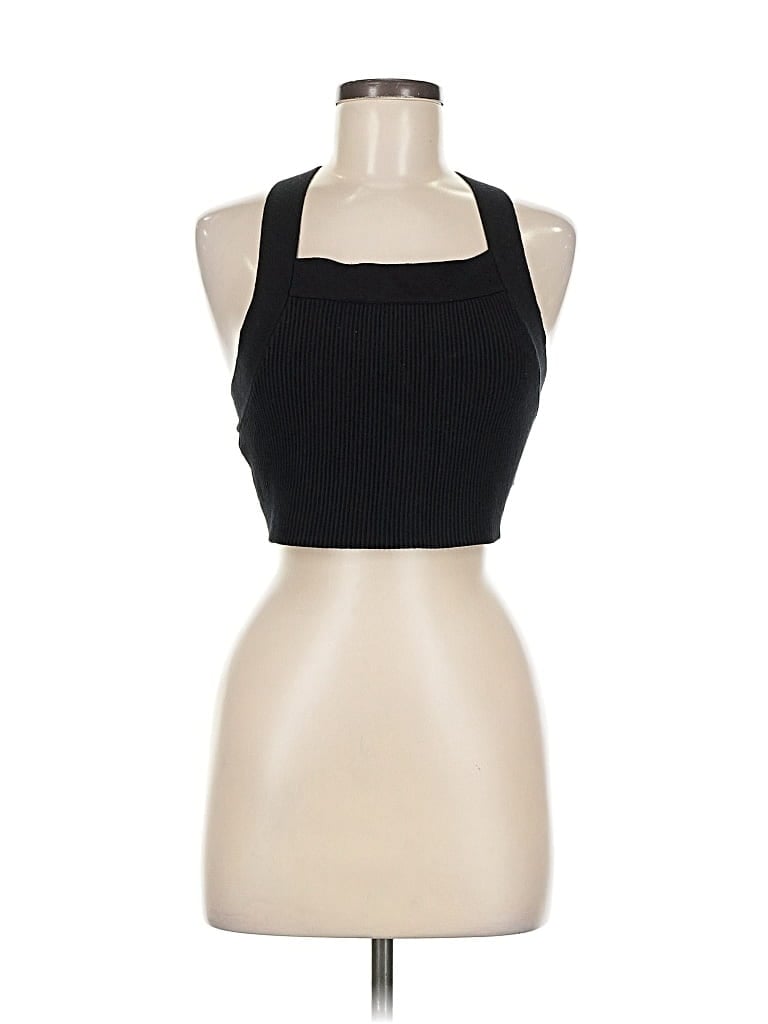 Click to view more detailed imagery on our partner's website Pre-owned House Of Harlow 1960 Sleeveless Top Black Halter Neckline Tops
