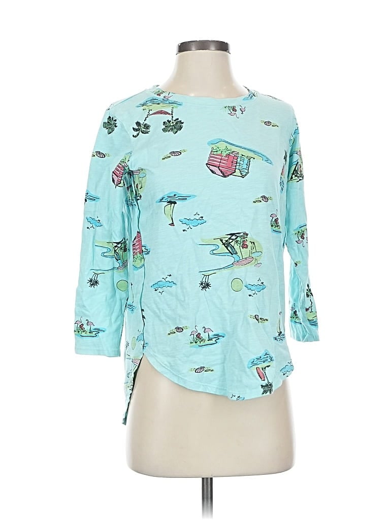 Pre-owned Fresh Produce 3/4 Sleeve T-shirt In Blue