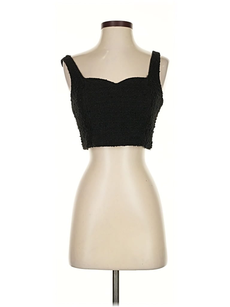 Click to view more detailed imagery on our partner's website Pre-owned Abercrombie & Fitch Sleeveless Top Black Sweetheart Neckline Tops