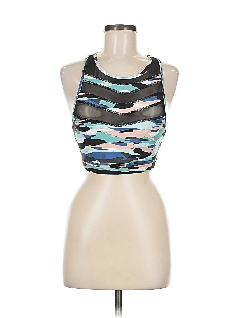 Pre-owned C&c California Tank Top Blue Halter Neckline Tops