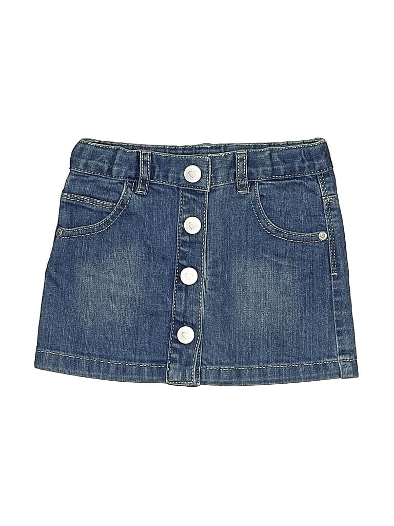 Pre-owned Assorted Brands Kids' Denim Skirt In Blue
