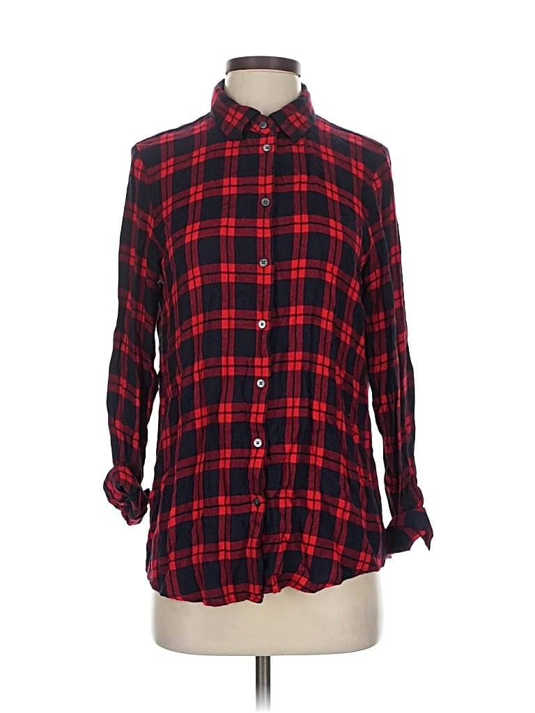 BANANA REPUBLIC Pre-owned Long Sleeve Button Down Shirt In Red