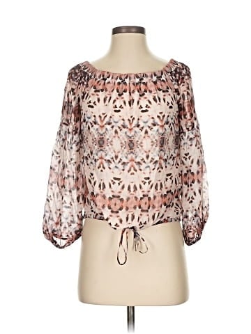 Lavender Brown 3/4 Sleeve Blouse (view 1)