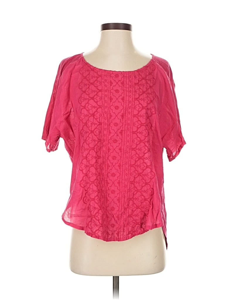 Click to view more detailed imagery on our partner's website Pre-owned Lucky Brand Short Sleeve Blouse In Pink