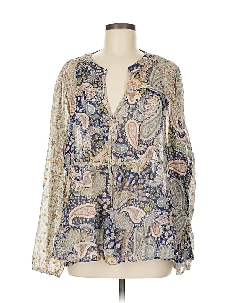 Pre-owned Torrid Long Sleeve Blouse In White