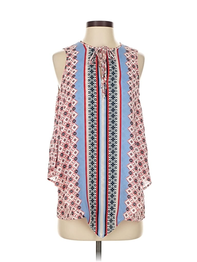 Pre-owned Valerie Stevens Sleeveless Blouse In Blue