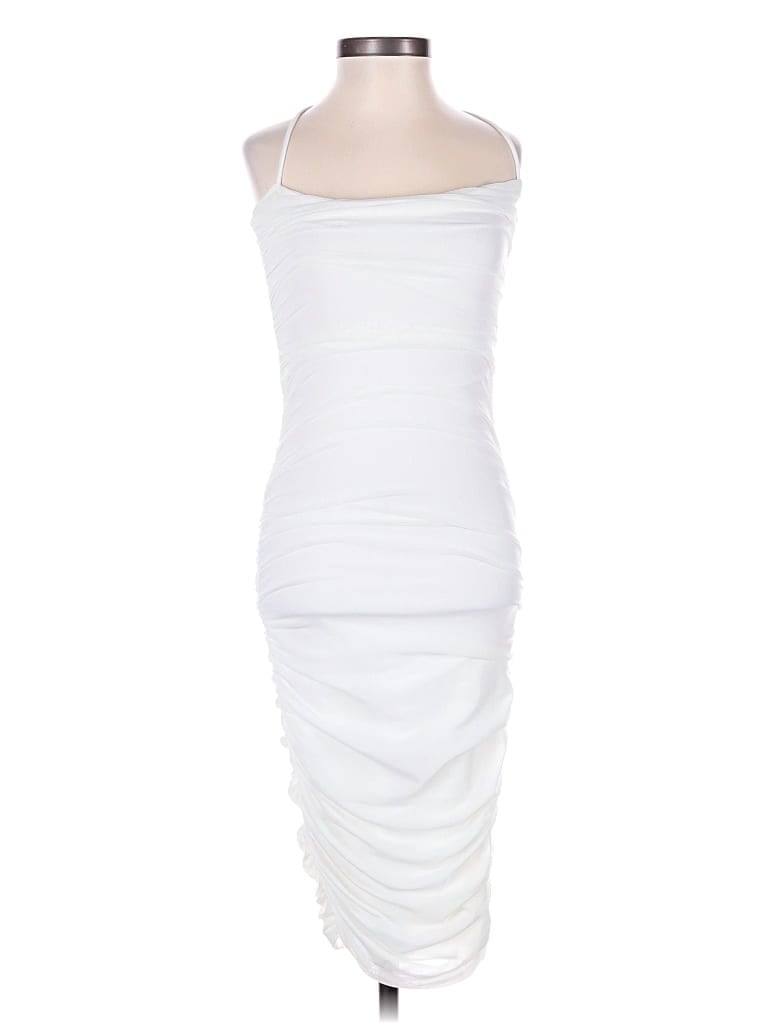 Pre-owned Oh Polly Cocktail Dress In White