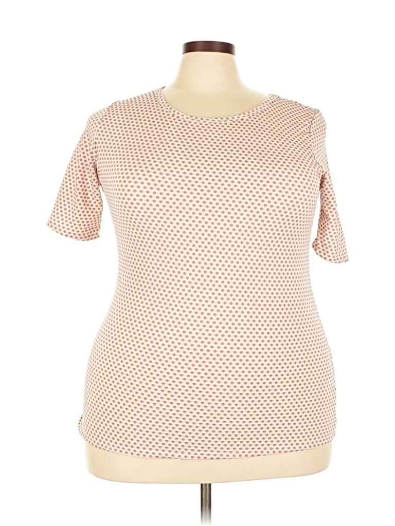 Pre-owned Lularoe Short Sleeve Top Pink Square Neckline Tops