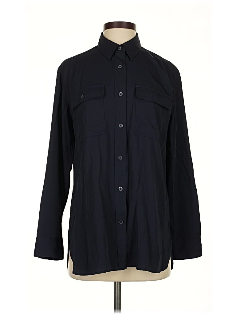 Pre-owned Uniqlo 3/4 Sleeve Blouse In Black