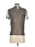 Ella Moss 100% Silk Stars Black Short Sleeve Top Size S - photo 2