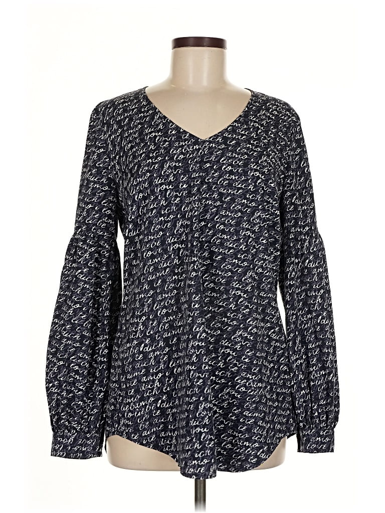 Pre-owned Cabi Long Sleeve Blouse In Black