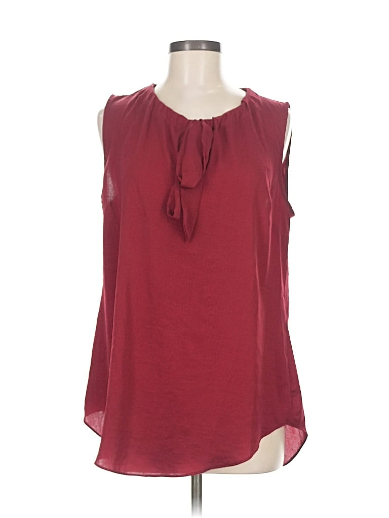 CABI Pre-owned Sleeveless Blouse In Burgundy