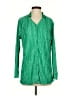 Unbranded Stripes Green Long Sleeve Blouse Size L - photo 1