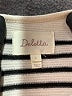 Deletta Gray Ivory Short Sleeve Top Size L - photo 3