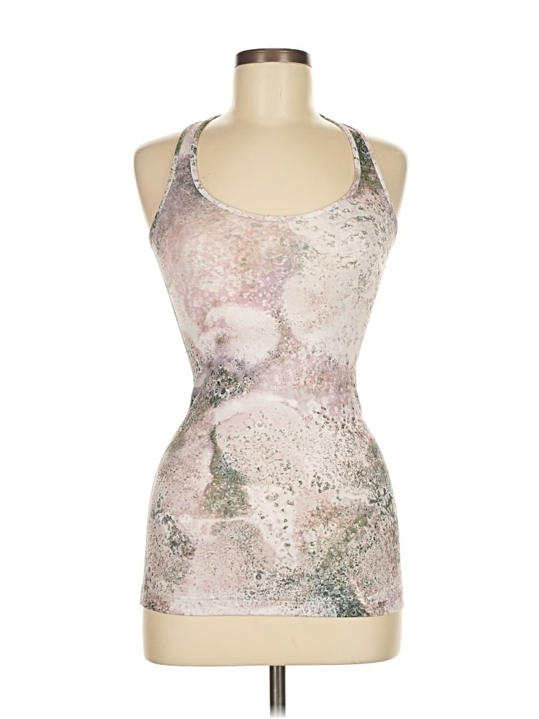 Pre-owned Lululemon Athletica Tank Top White Halter Neckline Tops