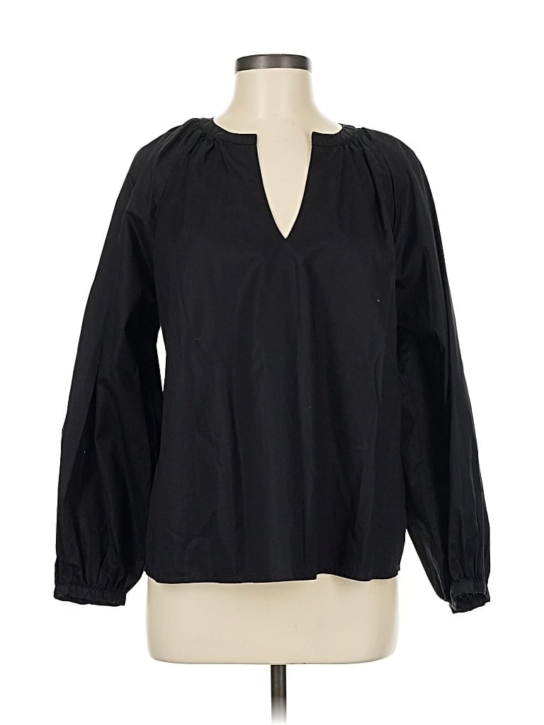 Pre-owned Old Navy Long Sleeve Blouse In Black